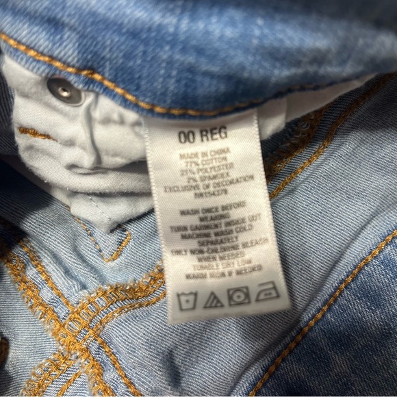 Aeropostale Skinny Jegging Low Rise Jeans Light Blue Junior Size 00 - Picture 10 of 10